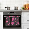 thumbnail image 4 of Coolnut Big Small Hearts Patterned Hand Towels 2 PCS, Cotton Bath Towel for Drying Face Hands Body Decorative Water Absorbent Lightweight Towels for Bathroom Ktichen Travel Gym, 16"x28", 4 of 6