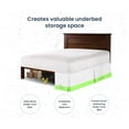 thumbnail image 3 of SGI Bedding 10 Inch Dual Tone Bed Skirt | Microfiber Bed Skirt | Fade Resistant, Wrinkle Free, Anti-static, Decorative, Extra Storage Space, Clutter-Free | Full, Parrot Green, 3 of 8