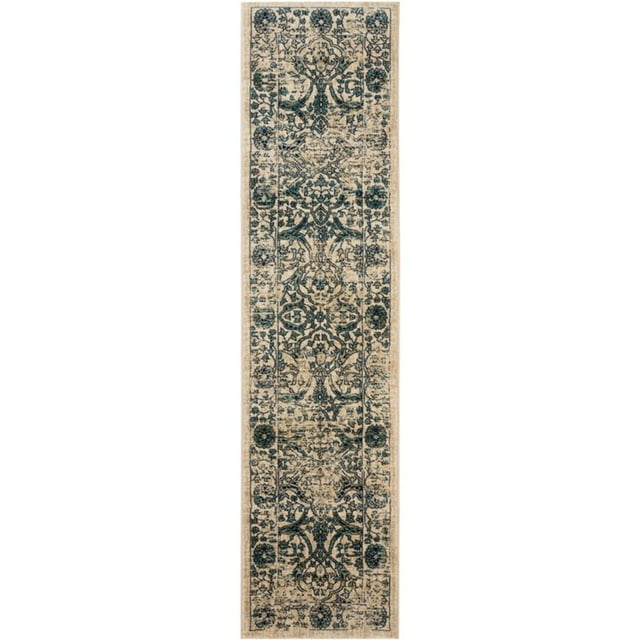 Safavieh Evoke 2' X 8' Power Loomed Rug in Beige and Blue
