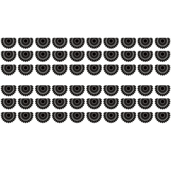 Teacher Created Resources Black and White Fiesta Die-Cut Border Trim, 35 Feet Per Pack, 6 Packs