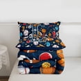 thumbnail image 5 of Erosebridal Kids Ball Games Queen Comforter Set,Sport Theme L Alphabet Bedding Comforter Set For Baseball Boys,Reversible navy blue,3 Pieces, 5 of 7