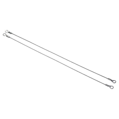 

Uxcell 2mmx30cm Stainless Steel Lanyard Cable Eyelets Ended Wire Rope 4 Pack