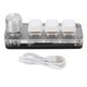 thumbnail image 1 of Mini teclado mecánico blanco de 3 teclas para juegos, programable con una sola mano para juegos de oficina, música, control industrial, 1 of 5