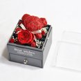 thumbnail image 2 of Joyero FLhrweasw - Caja organizadora joyas rosas preservadas para seres queridos rojo, 2 of 8
