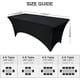 thumbnail image 5 of Mantel negro ajustable para mesa rectangular de 6 pies – Cama de masaje de spandex elástico Fundas de mesa elásticas sin arrugas para fiestas, bodas, cumpleaños, banquetes, vendedores, 5 of 5