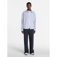 thumbnail image 2 of No Boundaries Boxy Cropped Fit Oxford Shirt with Long Sleeves, Men's XS-5XB, 2 of 5