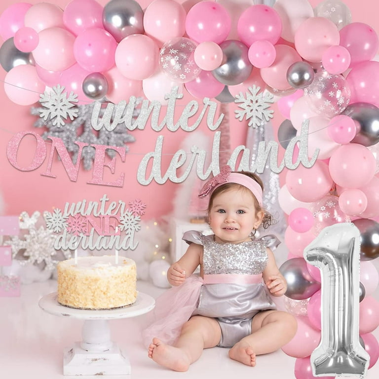 Decorazione per torta Winter Onederland - Decorazioni per il primo compleanno a forma di fiocco di neve - Italia