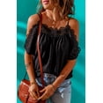 thumbnail image 4 of a.Jesdani Boho Chic Crochet Top - Sleek Off-Shoulder Black, Perfect Summer Wardrobe Add-On, 4 of 8