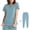 42026-LW Light Blue, variant on Medical Nursing Uniforms Set Unisex Surgical Scrubs with Pockets Jogger Pants for Hospitals