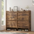 thumbnail image 2 of EDTara Armoire à Chaussures en Bois Rabattable, Organisateur de Rangement à Étagère Réglable avec Design Caché pour Entrée Ou Couloir, 2 of 7