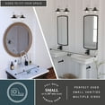 thumbnail image 3 of Galena 2 Light Matte Black and Nickel Coastal Bathroom Vanity Fixture, 3 of 12