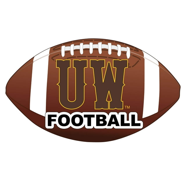 University of Wyoming 4-Inch Football Vinyl Decal Sticker - Officially Licensed Collegiate Product