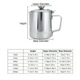 thumbnail image 2 of ANGGREK Coffee Milk Frothing Pitcher Cup with Lip,12oz/350ML Stainless Steel Espresso Steaming Pitcher Tool for Cappuccino Machines Espresso Pitcher Latte Art, 2 of 8