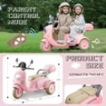 thumbnail image 5 of HomePerch 12V Kids Ride On Electric Motorcycle for Girls, 3-Wheel Toddler Motorbike with Bluetooth MP3 Music, Battery Powered Ride On Toy with LED Lights, for Kids Ages 3-6, Pink, 5 of 8