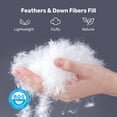thumbnail image 5 of Unikome Lightweight Goose Feather Fiber Comforter, Full/Queen Size, Soft Duvet Insert with Box Stitch Design, 8 Loops, Machine Washable, 88 x 88 in, White, 5 of 11