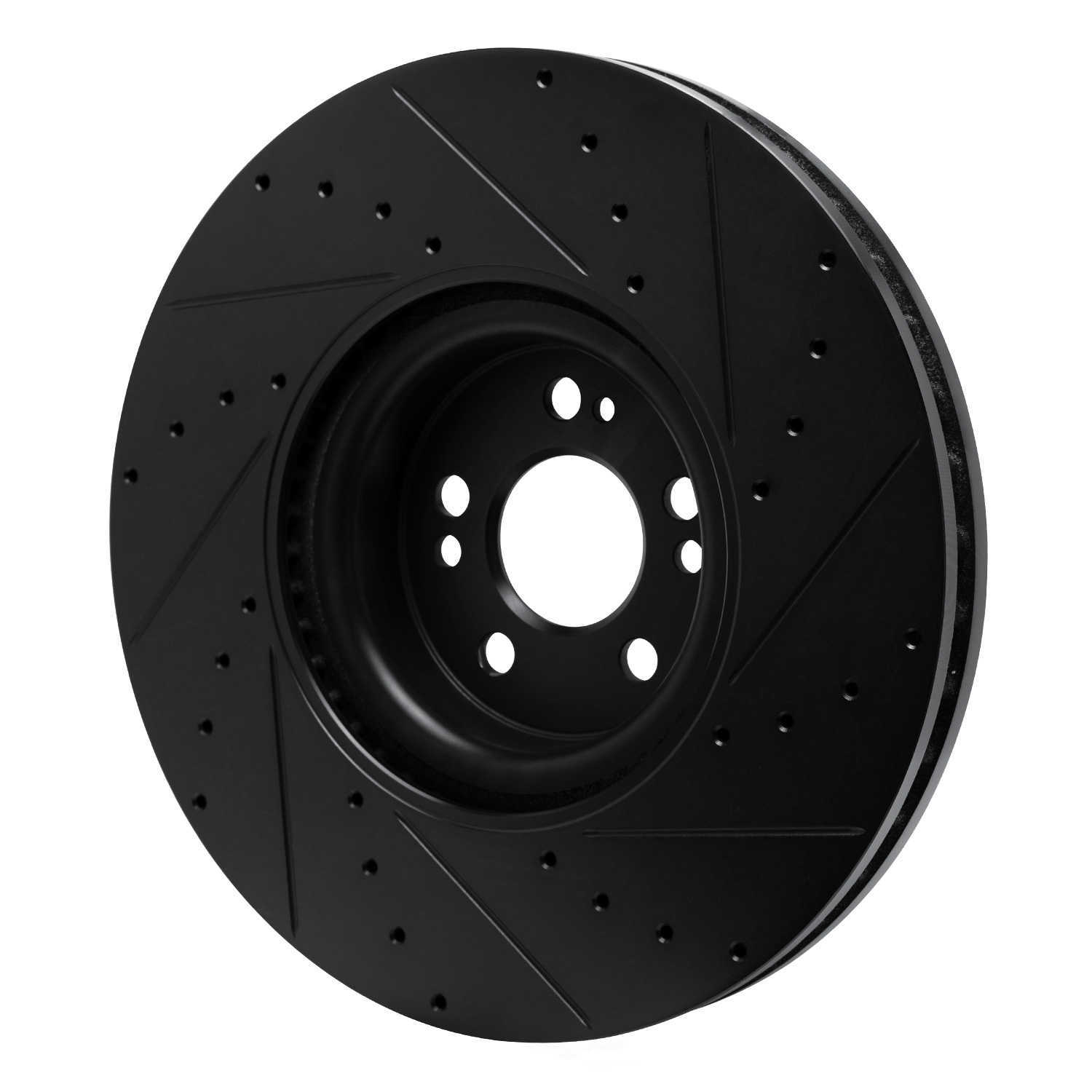 Dynamic Friction Company 633-63180L DFC Brake Rotor - Drilled And Slotted - Black