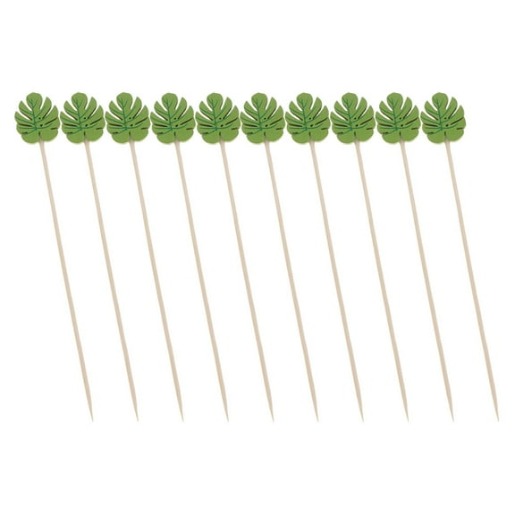 MLINS 200pcs Disposable Food Picks Leaf Design Cocktail Fruit Appetizer Drink Picks