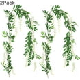 thumbnail image 3 of 2Pcs 6Ft/Piece Artificial Flowers Silk Wisteria Garland Artificial Wisteria Vine Hanging Flower Greenery Garland for Home Outdoor Garden Wedding Arch Floral Decor (Pink), 3 of 5