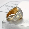 thumbnail image 2 of Ag Stainless Steel Ring Men Vintage Gold Color Male Hiphop Rock Man Rings Retro Free Mason Freemasonry Masonic Punk Jewelry, 2 of 5