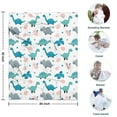 thumbnail image 4 of LightBlue Dinosaurs Eggs Pattern Blanket,Comfortable Soft Flannel Throw Blanket,All Season,Warm Lightweight Blankets for Sofa Bed Couch Living Room Chair,30"x40", 4 of 4