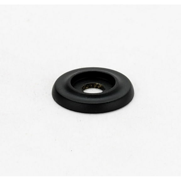 Alno A615-34 Traditional 3/4" Round Solid Brass Ring Cabinet Knob Backplate - Black