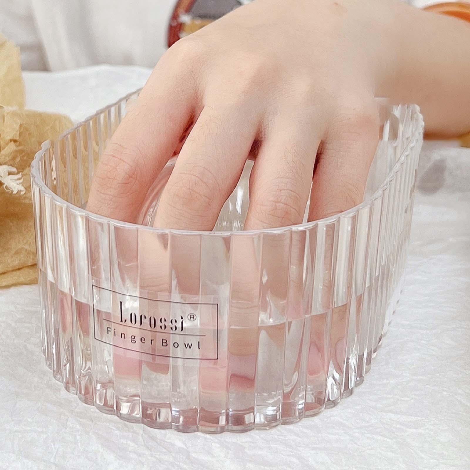 Serenable 3xNail Soaking Bowl Nail Art Tool for Manicure Home Salon Nail SPA Girls Clear