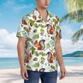 thumbnail image 3 of Susaid Mosaic Forest Squirrel Print Short Sleeve Shirts Button Down Casual Shirts Summer Beach Aloha Button Down Short Sleeve for Men ,X-Large, 3 of 7