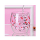 thumbnail image 3 of Vaso Diseño De Pata De Gato, Copa De Vidrio Doble Con Cerezos Rosa, Transparente, 3 of 4