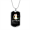 Military Chain (Gold), variant on Cute Cat Caption Dog Tag Necklace Stainless Steel 24" Chain Silver Tone or Gold Tone