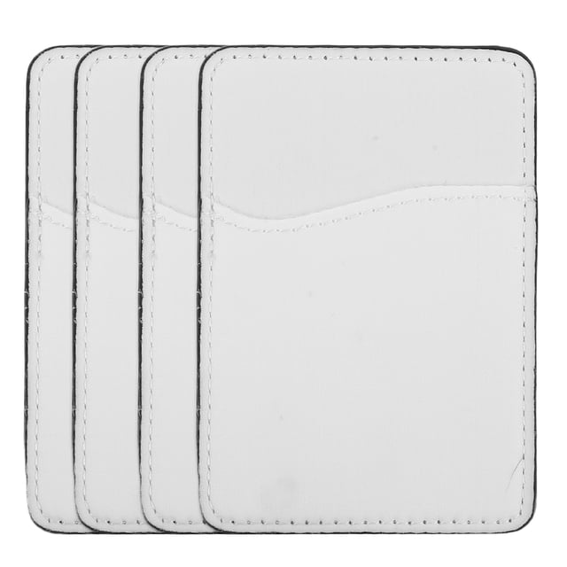 4pcs Phone Card Holder Phone Wallet Heat Transfer Sublimation Stick On Card Holder Back Of Phone Credit Card Holder For Phone Cell Phone Smartphone Card Case