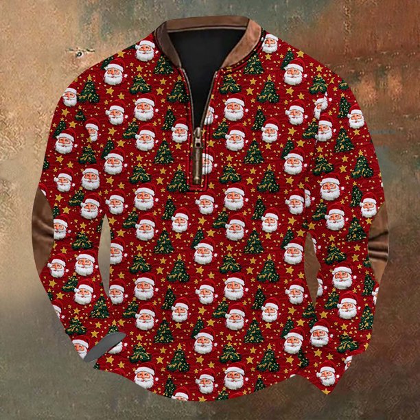 Blusas y camisas de manga larga con cuello redondo Sudadera con capucha de cuello redondo para hombre Jersey estampado Top de manga larga Blusa de poliéster para hombre