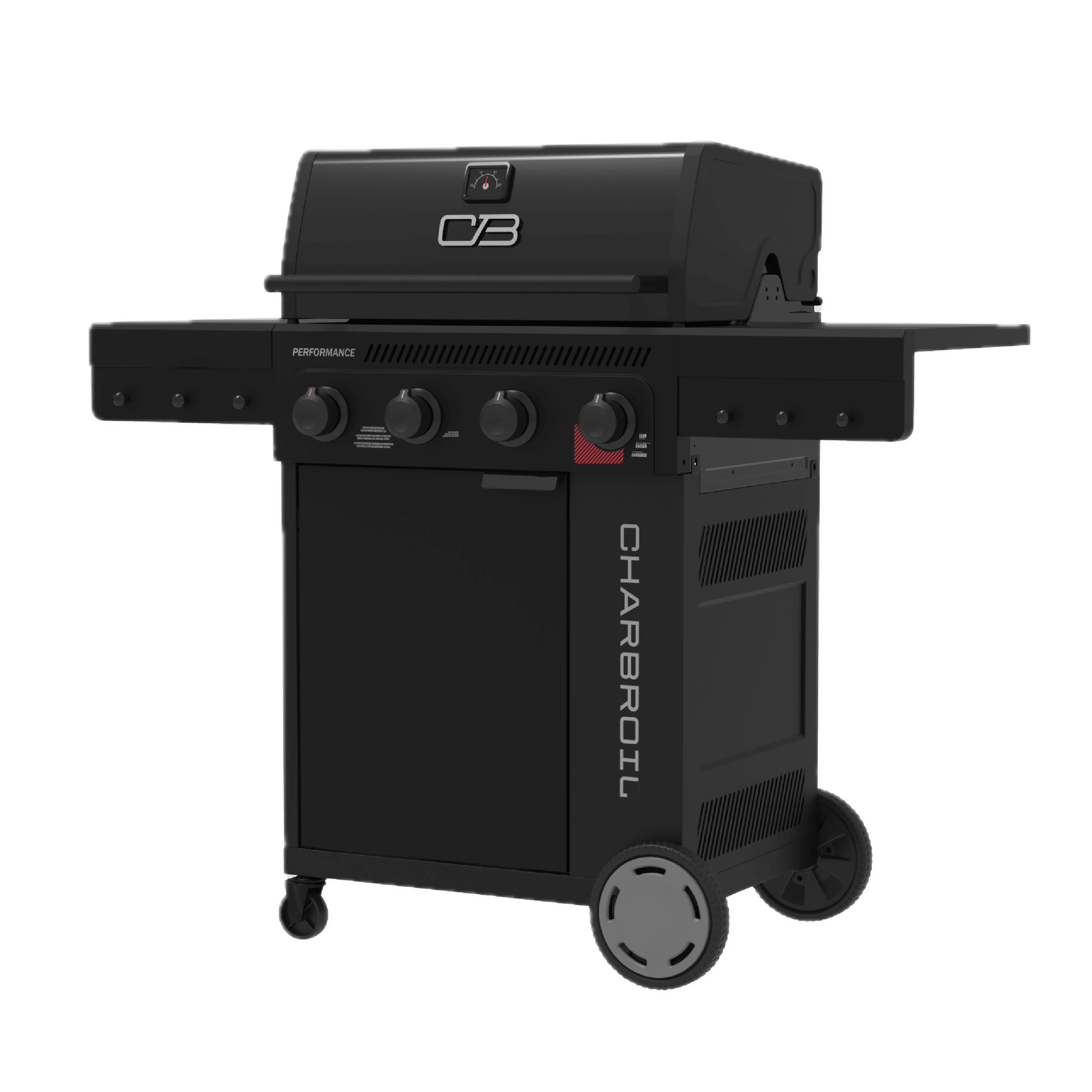 Charbroil Performance Series™ FlavorMax™ 4 Burner Gas Grill Cabinet with Sear Burner Blackout