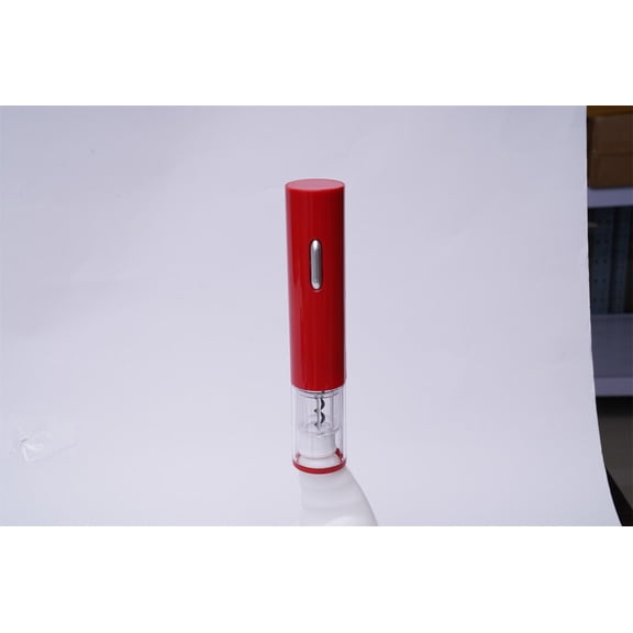 Automatic Wine Opener Cordless Wine Bottle Opener with Foil Cutter Red Cylindrical