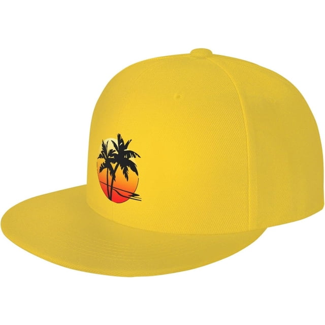 Palm Tree Logo Baseball Hats for Men Adjustable Dad Hat Gift for Men/Women Flat Bill Visor Snapback Hat