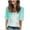 Mint Green, variant on GaThRRgYP Womens Tops Short Sleeve Dressy,Womens Plus Size Tops,2025 Women's Fashion Tees Casual V-neck Loose Cute T Shirt 1/2 Sleeve Ladies Top Hot Pink S