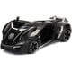 thumbnail image 3 of Rubber Marvel Black Panther & Lykan Hypersport Coche fundido a presión, vehículo a escala 1:24 y figura coleccionable de 2,75, 3 of 4