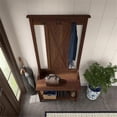 thumbnail image 6 of Pemberly Row Hall Tree with Shoe Storage Bench in Bing Cherry - Engineered Wood, 6 of 12