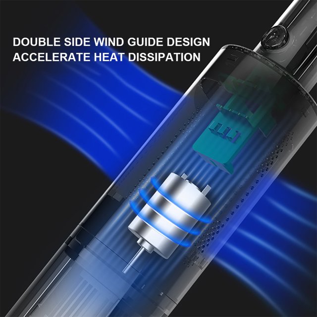 Máquina de limpieza automática 6000pa Aspirador automático para automóvil (cable negro) Hugtrwg Accesorios para autos y motos