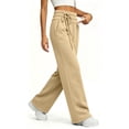 thumbnail image 4 of Posijego Women's Jogger Pants High Waisted Straight Leg Lightweight Solid Color Workout Pants Running Pants with Pockets, 4 of 7