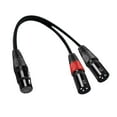 thumbnail image 4 of Cable doble Dmx XLR hembra Cable exterior 24AWG Cable divisor para luces de escenario Dmx Mezcladores Altavoces de estudio , 0,5 metros 05 metros CUTICAT cable de micrófono, 4 of 8