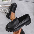 thumbnail image 7 of EKVAHL Women’s Loafers Platform Chunky Block Walking Shoe, Slip‑On Lug Sole Casual Shoes, Round Toe Non Slip Sole Business Work Footwear, 7 of 7