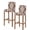 Brown, variant on Brown Boho Bar Stool Covers Set of 2, Vintage Classic Bohemia Flower Textured Stretch Washable Bar Chair Covers with Backs, Removable Pub Counter Height Chair Cover for Kitchen Dining Room Cafe