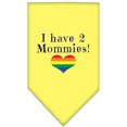 thumbnail image 1 of I Have 2 Mommies Screen Print Bandana Yellow Small, 1 of 1