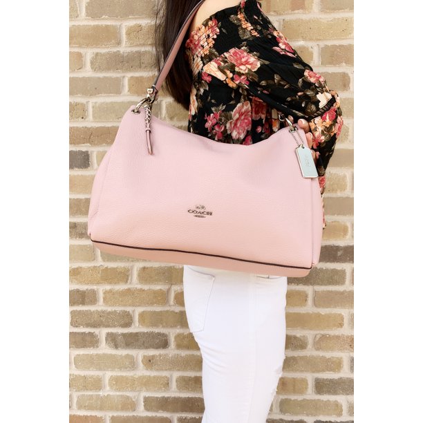 Coach Coach F28966 Mia Pebble Leather Shoulder Bag Carnation Pink