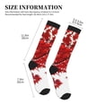 thumbnail image 2 of Lsque Red Maple Leaf Pattern Sport Compression Socks for Men & Women 15-20 mmHg Knee High Nurse Pregnant Running Medical and Travel Athletic, 2 of 6