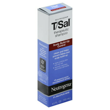Neutrogena T/SAL Therapeutic Shampoo for Scalp Build-Up Control with Salicylic Acid, Scalp Treatment for Dandruff, Scalp Psoriasis & Seborrheic Dermatitis Relief, 4.5 fl.