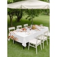 thumbnail image 4 of Outdoor Tablecloths with Umbrella Hole & Zipper, Orange Eucalyptus 54x80 Inch Tablecloth Rectangle, Fall Weeping Botanical Leaf Watercolor Waterproof Table Cloth, Patio/Pool/Picnic Table Covers, 4 of 8