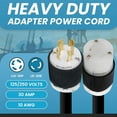 IronBox Electric NEMA L1430P to L630R Plug Adapter Power Cord 30A