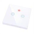 thumbnail image 1 of Smart Home Touch Switch Light Electrical 433Mhz Remote Control Wall Panel Button Receiver Led Lamp 2 Gang Switch,1 * Switch,White, 1 of 6