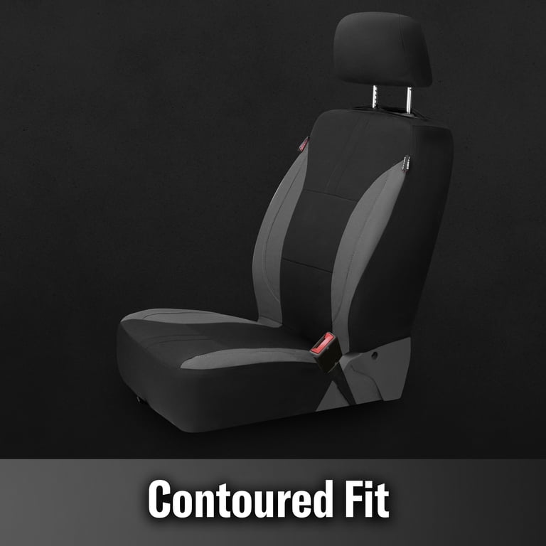 Genuine Dickies Repreve Front Seat Covers, Black & Gray photo 6